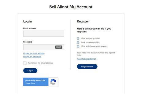 bell login my account.